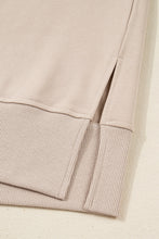 Load image into Gallery viewer, Jet Stream Solid Color Oversize Slit Sweatshirt Ribbed Leggings 2pcs Set
