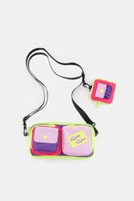 Cargar imagen en el visor de la galería, Himawari Removable Strap Nylon Crossbody Bag with EarPods Bag
