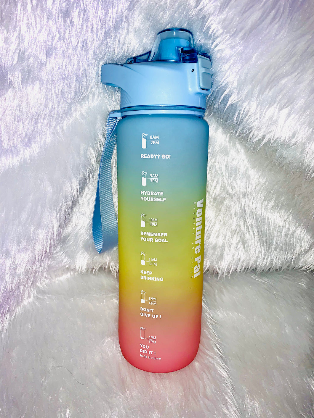 Motivation Rainbow Tumbler Water Bottle