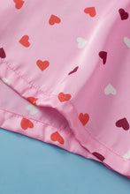 Cargar imagen en el visor de la galería, Pink Valentine Heart Shape Print Plus Size Sleepwear
