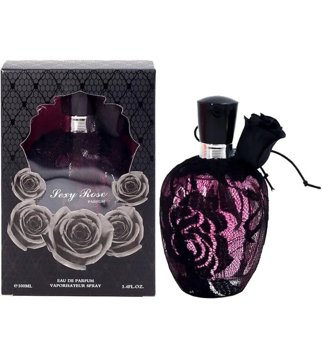 Perfume negro rosa sexy 3.4 oz para mujer