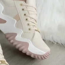 Cargar imagen en el visor de la galería, Lace-Up PU Leather Platform Sneakers
