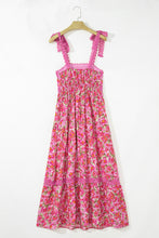 Load image into Gallery viewer, Rose Floral Lace Tied Strap Empire Waist Maxi Dress
