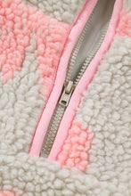 Cargar imagen en el visor de la galería, Gray Bow Sherpa Quarter Zip Drop Shoulder Baggy Sweatshirt
