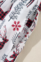 Load image into Gallery viewer, White Christmas Deer Printed Shirt and Shorts Lounge Set
