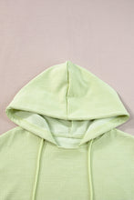 Cargar imagen en el visor de la galería, Meadow Mist Green Textured Cropped Hoodie and Shorts Set
