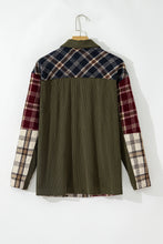 Load image into Gallery viewer, Red Mixed Plaid Patchwork Retro Shacket
