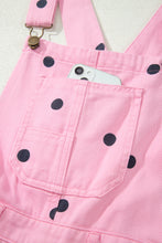 Cargar imagen en el visor de la galería, Phalaenopsis Polka Dot Print Bib Pocket Denim Barrel Overalls Jumpsuit
