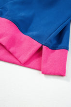 Cargar imagen en el visor de la galería, Blue Colorblock Bubble Sleeve Sweatshirt
