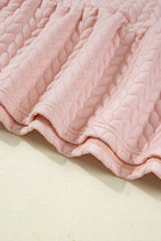 Load image into Gallery viewer, Delicacy Braided Texture Ruffle Hem Top Drawstring Loose Pants Set

