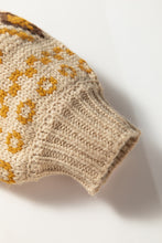 Load image into Gallery viewer, Khaki Western Pattern Knitted Button V Neck Cardigan Sweater
