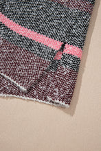 Load image into Gallery viewer, Multicolour Color Block Striped Side Slit Open Front Cardigan
