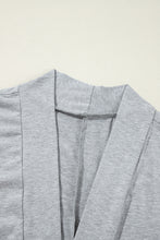 Cargar imagen en el visor de la galería, Light Grey Split Long Cardigan and Skinny Pants Lounge Set
