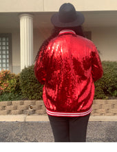 Cargar imagen en el visor de la galería, Christmas Bling Bomber Sequins Jacket
