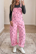 Cargar imagen en el visor de la galería, Phalaenopsis Polka Dot Print Bib Pocket Denim Barrel Overalls Jumpsuit

