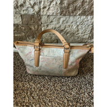 Load image into Gallery viewer, Brahmin Floral Print Crème Talitha Mini Asher Tote Bag with Tan Leather Trim
