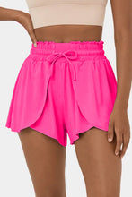 Load image into Gallery viewer, Rose Red Frilly High Waist Petal Wrap Swim Shorts
