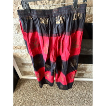 Load image into Gallery viewer, Vintage One Size 100% Cotton Red &amp; Black Egyptian Striped Relaxed Two Piece Set
