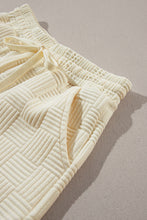 Load image into Gallery viewer, Apricot Textured Ruffled Sleeve Tee and Drawstring Shorts Set
