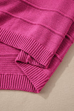 Cargar imagen en el visor de la galería, Hot Pink Bow Knot Cut Out Round Neck Loose Sweater
