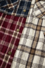 Cargar imagen en el visor de la galería, Red Mixed Plaid Patchwork Retro Shacket
