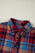 Cargar imagen en el visor de la galería, Red Plaid Print Loose Vintage Shirt
