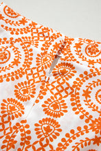 Cargar imagen en el visor de la galería, Orange Boho Retro Flower Print Wide Leg Pants
