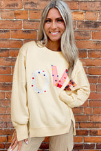 Load image into Gallery viewer, Apricot LOVE PATCH Graphic Oversized Sweatshirt
