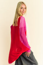 Cargar imagen en el visor de la galería, Davi &amp; Dani Openwork Contrast Open Front Cardigan
