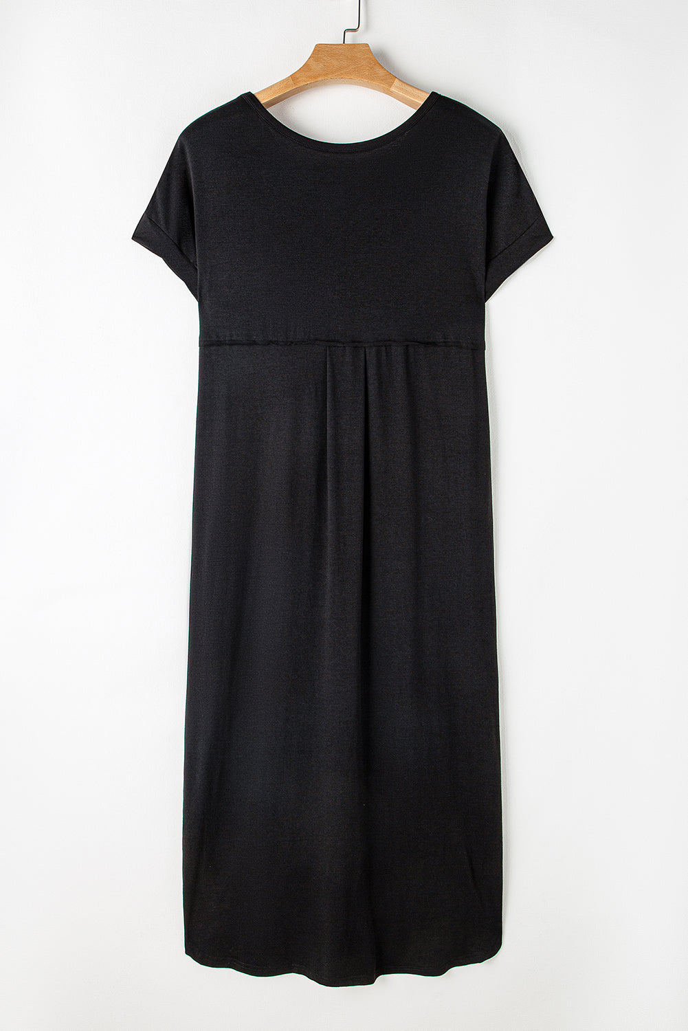 black hooded dress costume Black V Neck Hidden Pocket Splits Maxi T-shirt Dress – The Concrete Rose  Boutique XO