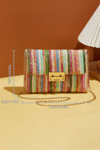 Cargar imagen en el visor de la galería, Strawberry Pink Bohemian Woven Gold Chain Shoulder Bag
