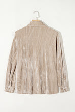 Load image into Gallery viewer, Golden Fleece Loose Fit Chest Pockets Buttoned Velvet Shirt
