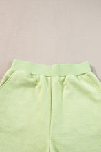 Cargar imagen en el visor de la galería, Meadow Mist Green Textured Cropped Hoodie and Shorts Set
