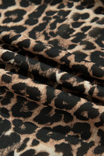 Load image into Gallery viewer, Brown Leopard Print Long Sleeve Short Shift Dress
