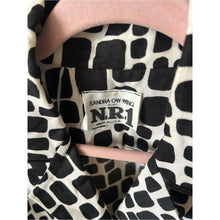 Load image into Gallery viewer, Vintage Sandra Ow-Wing for NR1 Black &amp; White Geo Print Shirt Dress
