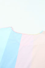 Cargar imagen en el visor de la galería, Multicolor Striped Color Block Tiered Baby Doll Mini Dress
