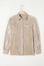 Load image into Gallery viewer, Golden Fleece Loose Fit Chest Pockets Buttoned Velvet Shirt
