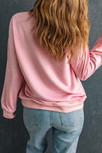 Load image into Gallery viewer, Pink Rugby Football GAME DAY Graphic Drop Shoulder Sweatshirt
