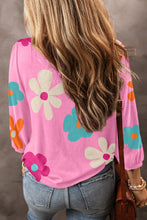 Cargar imagen en el visor de la galería, Rose Cute Flower Print Bracelet Sleeve Top
