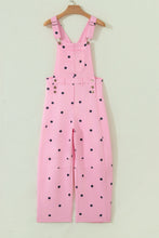 Cargar imagen en el visor de la galería, Phalaenopsis Polka Dot Print Bib Pocket Denim Barrel Overalls Jumpsuit
