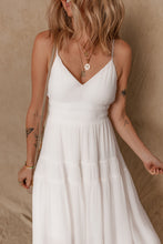 Load image into Gallery viewer, White Spaghetti Straps High Waist Elegant Long Dress
