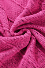 Cargar imagen en el visor de la galería, Hot Pink Bow Knot Cut Out Round Neck Loose Sweater
