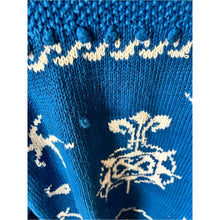 Load image into Gallery viewer, Melbourne 80s Vintage Nautical Blue Crewneck Sweater - Blue
