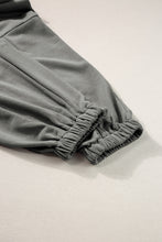 Cargar imagen en el visor de la galería, Medium Grey Cap Sleeve Open Back Drawstring Jogger Jumpsuit
