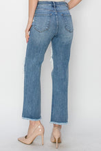 Cargar imagen en el visor de la galería, RISEN High Rise Distressed Crop Straight Jeans
