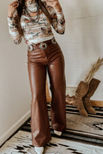 Cargar imagen en el visor de la galería, Brown Western Wild Horses Print Hollow-out High Neck Top
