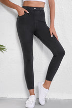 Cargar imagen en el visor de la galería, Black Skinny Fit Ankle High Waist Jeans
