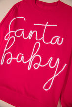 Cargar imagen en el visor de la galería, Fiery Red Christmas Santa Baby Tinsel Graphic Sweatshirt
