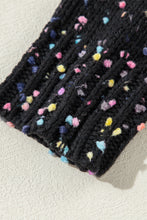 Cargar imagen en el visor de la galería, Black Multicolor Confetti Sweater Cardigan
