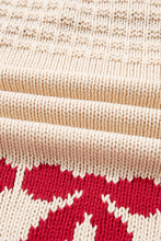Load image into Gallery viewer, Apricot Bow Pattern Textured Open Front Baggy Cardigan
